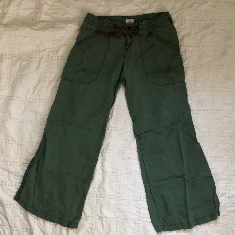 Vintage Free People wide leg linen pants 0